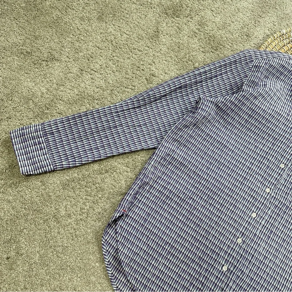 XiRENA Women’s Dawson Crinkled Button Down Shirt Longsleeve in Plaid Purple XS - Picture 6 of 14